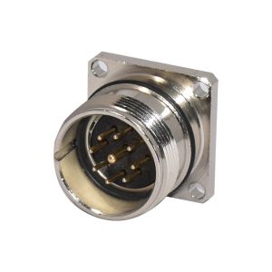 FKM NBR Brass Circular M23 Connector Gold Plated For Automation Machine