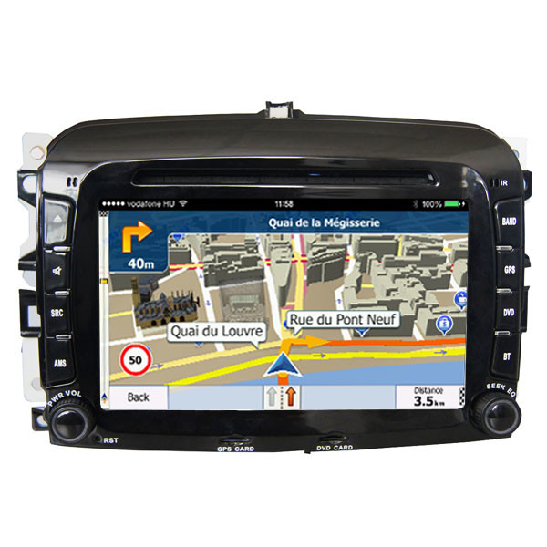 Quality Double Din FIAT Navigation System High Resolution With Capacitive Touch Panel wholesale