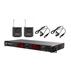 Long Distance 90M UHF Wireless Microphone Dual Channel 510-937MHz