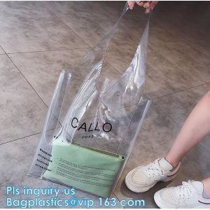 vinyl pvc zippered shopping bag for home/daily use, Wear Resistant Eco Friendly