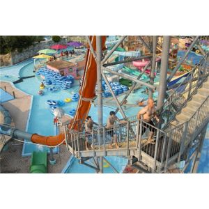 4 Lanes Extreme Aqualoop Water Slide Translucent Looping Water Slides
