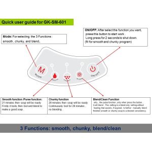 Multifunction Intelligent control systems prevents dry burning super soup maker