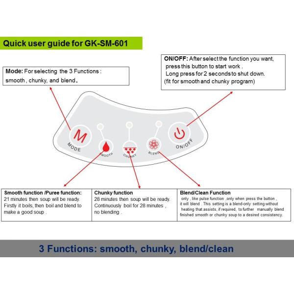 Multifunction Intelligent control systems prevents dry burning super soup maker