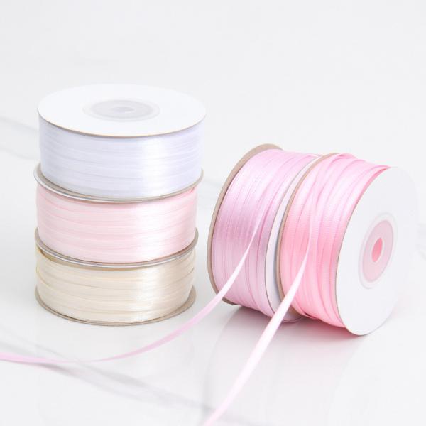 3mm Narrow Assorted Color Custom High Durability Polyester Satin Ribbon for Gift Packing