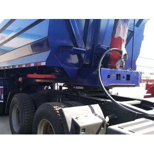 60T Tipper Semi Trailer 3 Axles Semi Flatbed Trailers Blue