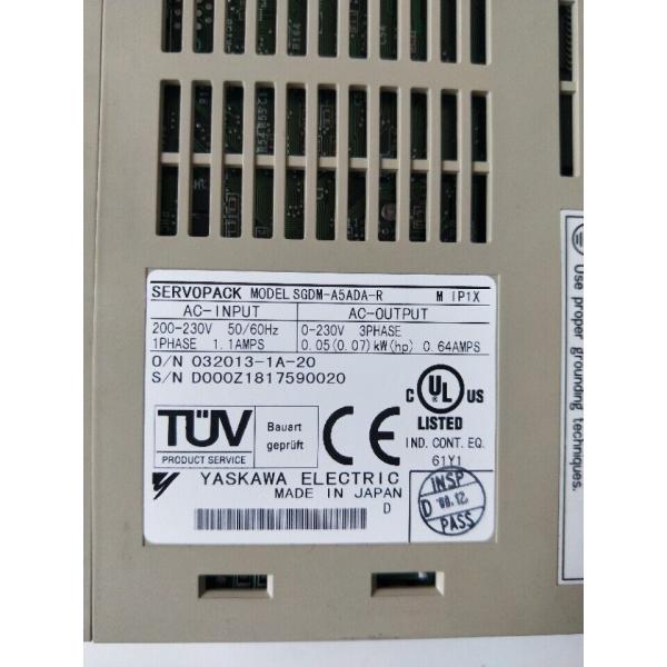 Yaskawa SGDM-A5ADA-R AC SERVO AMPLIFIER 200-230V 1.1A 0.05KW NEW