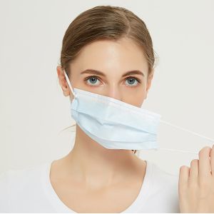 3 Layer Non-Woven Disposable Blue Medical Face Mask With Design