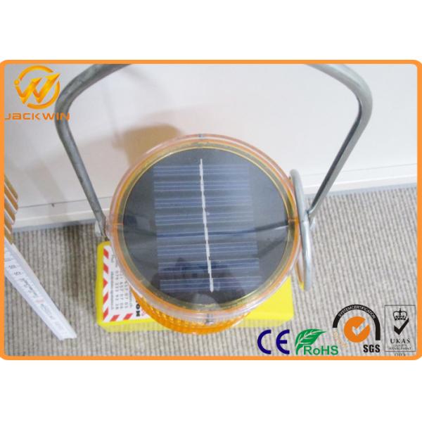 Yellow Mini LED Storbe Solar Emergency Flashing Led Lights 500m Visible Distance
