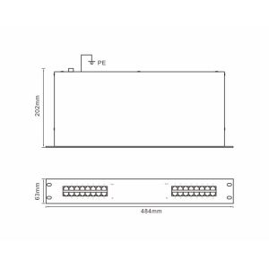 BRRJ45H-16R Signal Telecommunication Surge Arrester 1000M rack mount ethernet