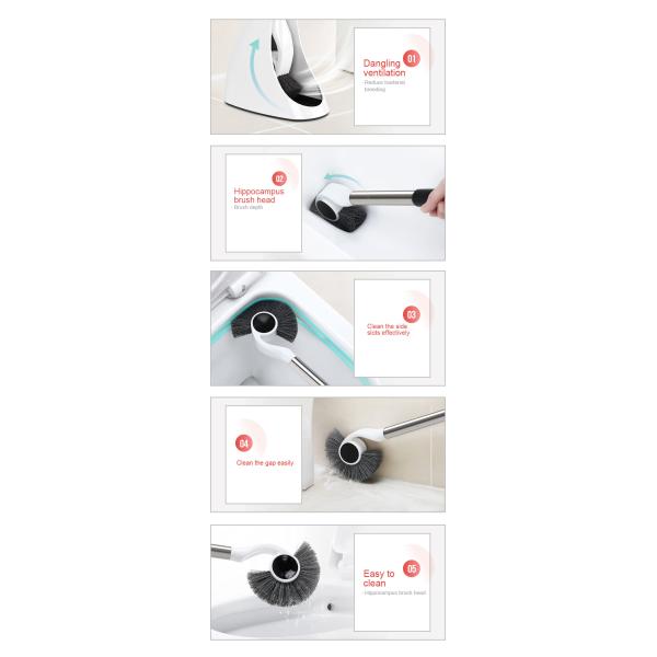 PP Industrial Toilet Bowl Brush Strong Decontamination Easy Cleaning Modern