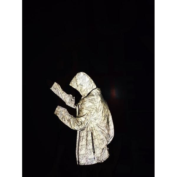 Silver Luminous Strong Reflective Stretch Fabric High Vis Jacket Material