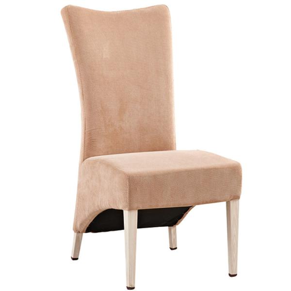 Quality YLX-8011 Wood Imitation Iron Tube Beige Upholstered Dining Chair for Restaurant wholesale