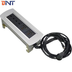 UK Standard Conference Table Outlet , Rotatable Tabletop Interconnect Box