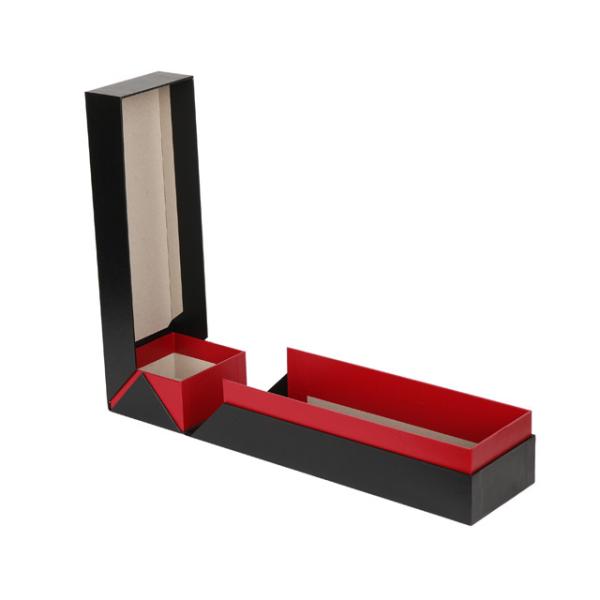 Luxury Design Magnetic Rigid Cardboard Paper Gift Single Red Wine Box Packaging Custom Logo