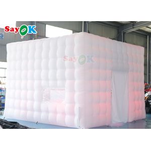 Air Inflatable Tent Airproof LED Outdoor Inflatable Tent Cube 5x5x3.5mH For
