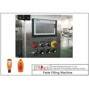 PLC Control 8 Nozzles Paste Filling Machine , 400G Glass Jam Jar Filling Machine