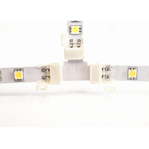 T Shape Angle Strip To Strip Led Connector , SMD 5050 Led Tape Light Connectors