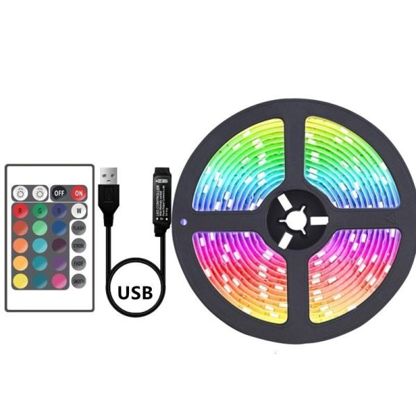 Quality Support Dimmer Yes 5m RGB Strip Light Set With 24keys Bluetooth 5V RGB SMD 5050 LED wholesale