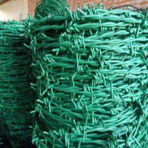 Cheap 10kg 2.5mm Diameter Razor Wire Concertina Green / Silver Barbed for sale