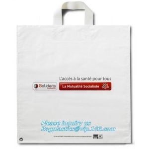 Custom design plant based compostable biodegradable HDPE soft loop handle