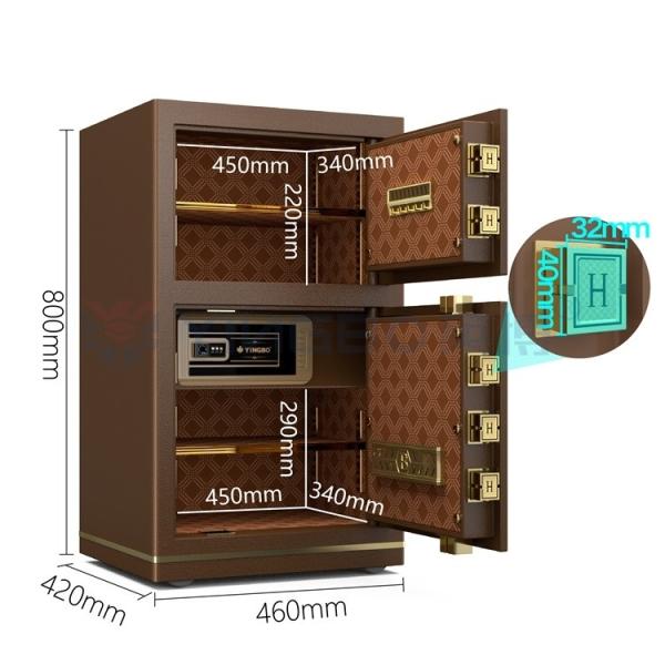 Quality Dual Alarm Smart Electronic Digital Office Safe Box For Security H800mm wholesale