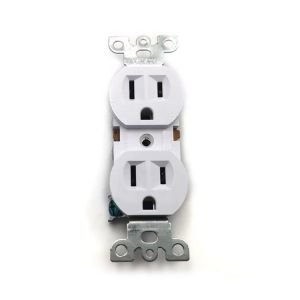 125V American AC Power Electric Double Duplex Receptacle Outlet Wall Socket with