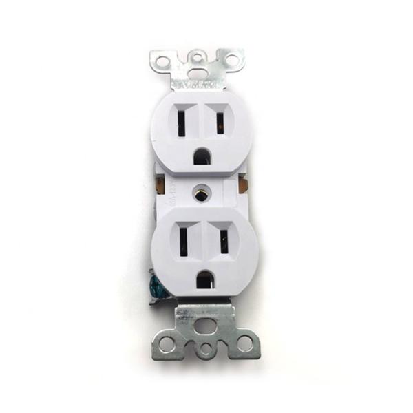 125V American AC Power Electric Double Duplex Receptacle Outlet Wall Socket with