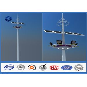 28m Q345 Material Customized carolina High Mast Light Pole With Lifting Systems
