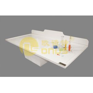 Cuttable black epoxy undermount sink damp proofing with laboratory work surfaces