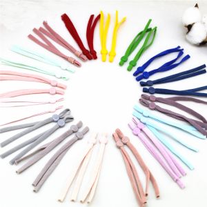 12cm length 5mm flat adjustable elastic band with buckle earloop cord for