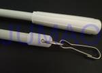 Easy To Install Drapery Curtain Rods Off White Single / Double With SS Snap Hook