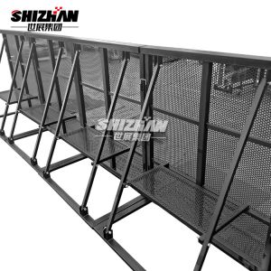 Black Folding Q235 Steel Crowd Control Barrier Event Protective 30kg