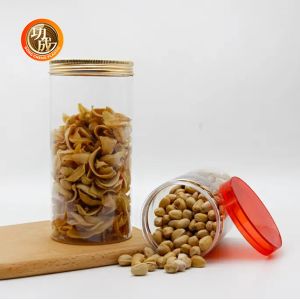 Cheap Custom PET Food Plastic Wide Mouth Jars With Lids 410ml for sale