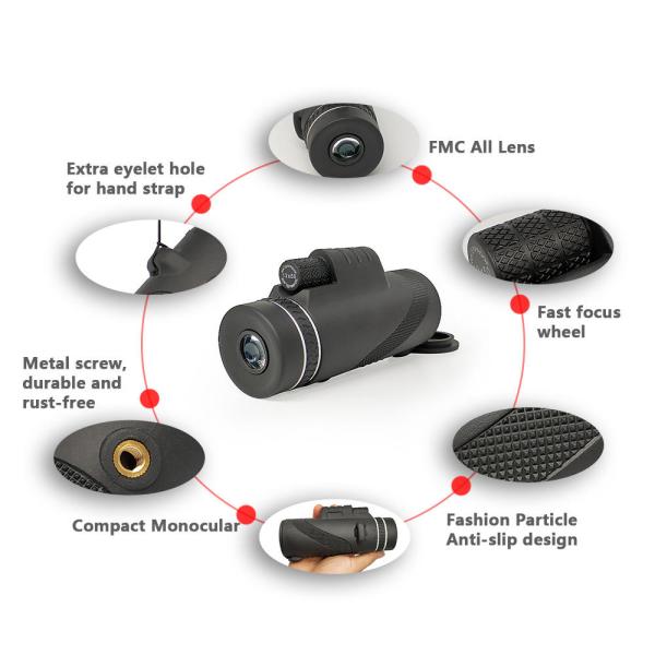 Telescope Monocular 12x50 For Mobile Wildlife Bird Watching Hunting Camping