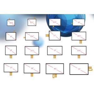 14 Inch Projected Capacitive Touchscreen Panel , PCT Industrial Touch Panel
