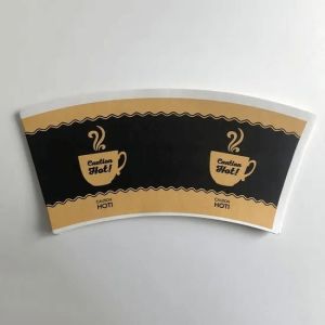 Waterproof Kraft Paper Cup Blanks Single PE Coating For Flexographic Printing