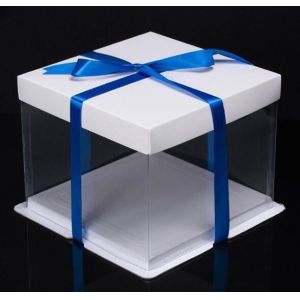 Customized color square white cheap macaron square cake box for packing
