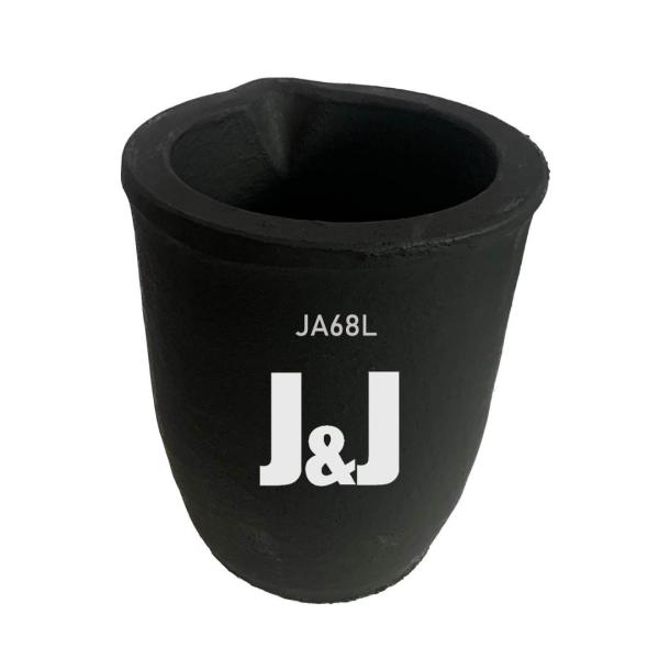 Cylindrical Crucible With Pouring Nozzle Silicon Carbide Graphite Metal Melting