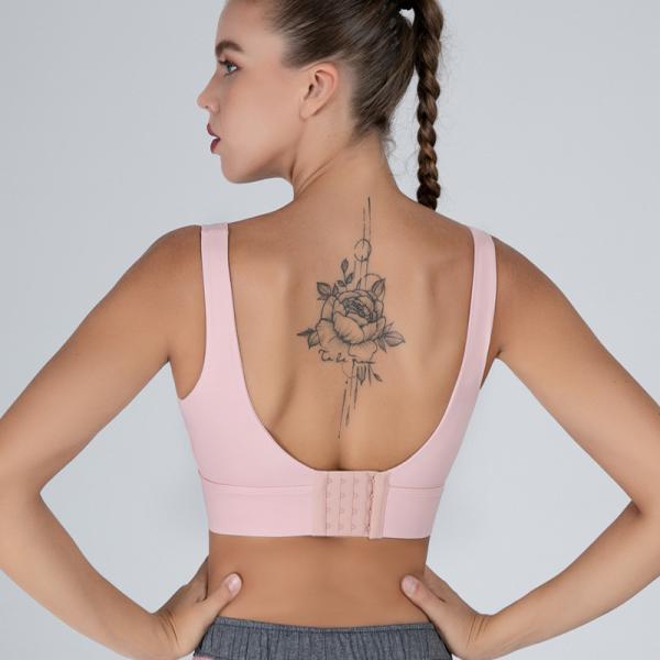 Nylon Plus Size Strappy Back Bra Breathable Oversize Crop Top Training Bra