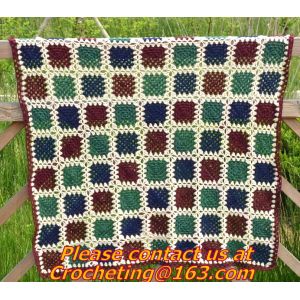 rustic handmade knitted crochet towel blanket carpet tablecrochet blanket sofa