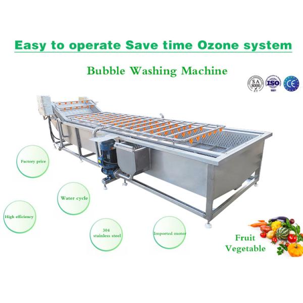 Quality SS304 Fruit And Vegetable Processing Line Bubble Washing Machine wholesale