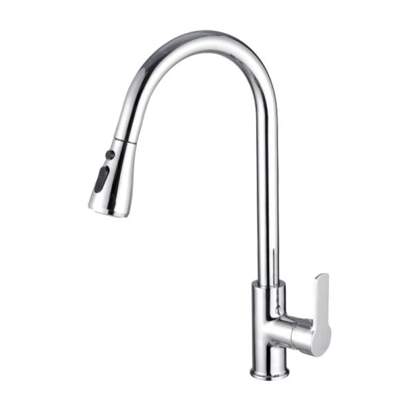 Quality 360 Rotating Pull Out Sprayer Kitchen Faucet Polished Surface wholesale