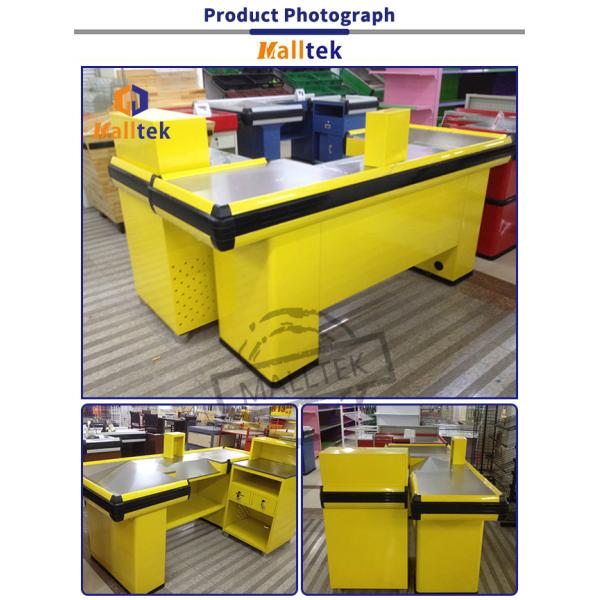 Retail Shop Metal Supermarket Checkout Counter Convenience Store Checkout Counter