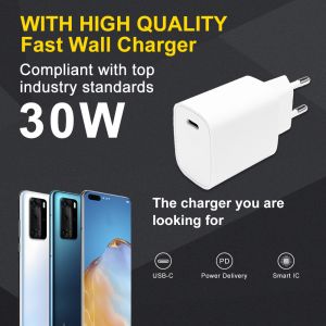 20W 30W Mobile Phone Charger Power Adapter USB Type C Portable Phone Charger For
