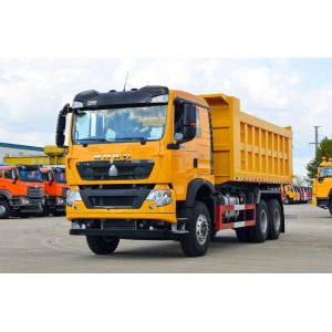 Used 10 Tires Tipper Truck 6.3 Meters Box 400hp Howo TX7 Front Lifting 12-Speed Manual