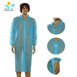 SMS Disposable Lab Coats Elastic Cuff 108*142cm For Medical Uniform