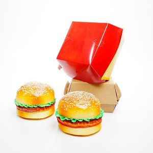 Eco-friendly custom printed logo disposable fast food takeaway burger box