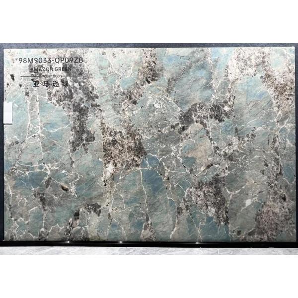 900x1800mm Green Polished Glazed Porcelain Tile 0.5% WA