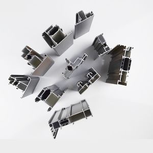 Silver Black 6063 T5 Window Frame Sections Anodized Aluminium Extrusion