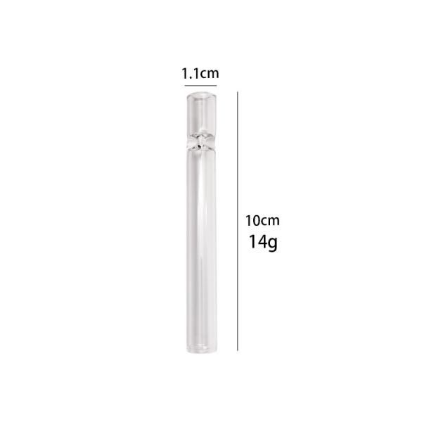 150℃ Inhale Borosilicate Straight Glass Smoke Pipe